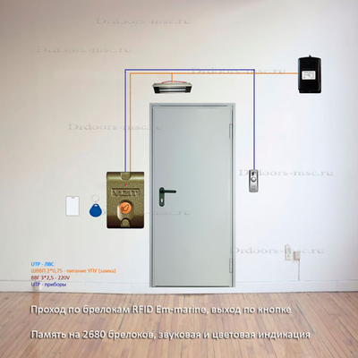 Электромагнитный замок со считывателем RFID Vizit - решение с картами