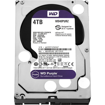 Жесткий диск HDD 4000 GB (4 TB) SATA-III Purple (WD40PURZ) от Western Digital - характеристики, рекомендации и обзор устройства