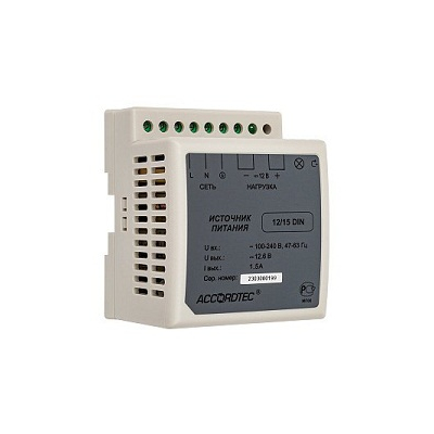 Блок питания AT-12-15-DIN от AccordTec — характеристики, рекомендации и обзор устройства