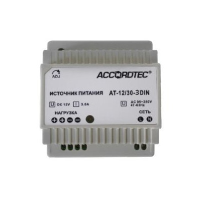 Блок питания AT-12/30-3 DIN от AccordTec — характеристики, рекомендации и обзор устройства