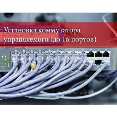 Установка коммутатора управляемого (до 16 портов)