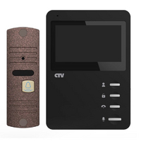 Комплект видеодомофона CTV-DP1400N (черный + бронза) от CTV