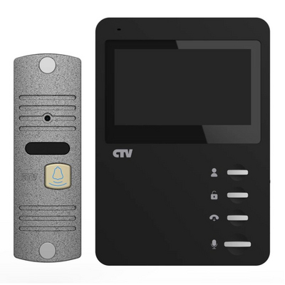 Комплект видеодомофона CTV-DP1400N (черный + серебро) от CTV