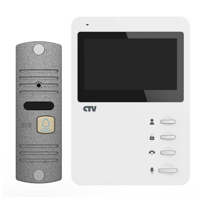 Комплект видеодомофона CTV-DP1400N (белый + серебро) от CTV