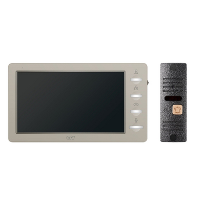 Комплект видеодомофона CTV-DP3702 Gamma (бежевый + серебро) от CTV