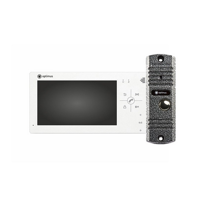 Комплект видеодомофона VM-7.0 (w)+ DS-700L (сереб.) от Optimus