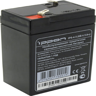 Аккумулятор Ippon IP6-4.5 (769317) от Ippon - характеристики, рекомендации и обзор устройства