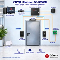 Комплект контроля доступа Hikvision с картами Mifare