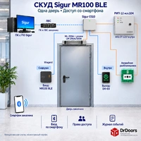 Сетевая СКУД Sigur MR100 BLE на одну дверь