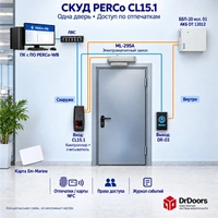 СКУД PERCo-WB со встроенным ПО | Отпечатки пальцев, MF/EMM/NFC