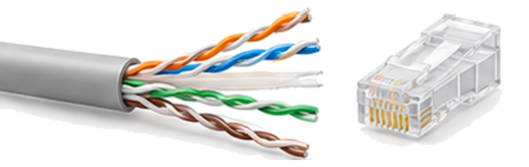 Кабель и коннектор RJ-45 категории 6