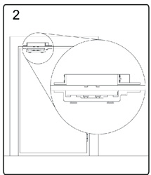 Вариант горизонтальной установки электромагнитного замка