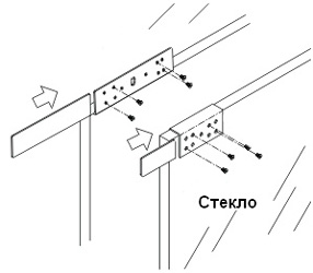 Вариант на стеклянные двери, открывающиеся в одну сторону (на примере устройств SOCA)