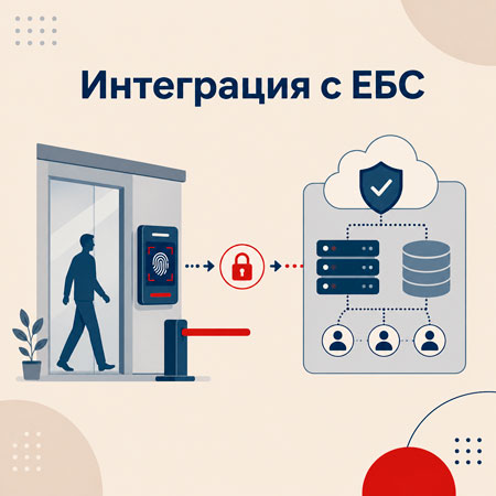 Схема взаимодействия СКУД и ЕБС при проходе на объект